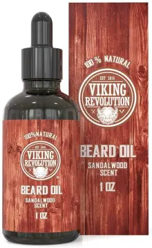 Viking Revolution Beard Balm with Argan Oil & Mango Butter, Citrus Scent  Leave-In Conditioner Wax, 2 oz.