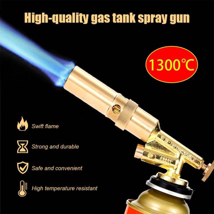 Flame Gun Welding Torch Gas Burner Blower Pure Copper Gas Torch Brazing Cooking Barbecue Auto