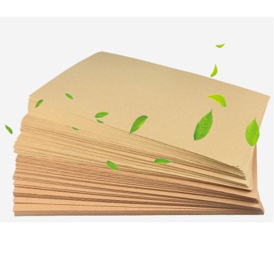 100 Sheet 100g A4 Size Brown Natural Kraft Paper for Printer Writing Drawing Scrapbooking Greeting Cards Business DIY Crafts