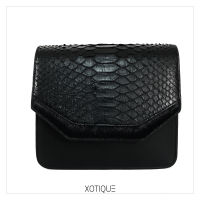 Black Classic Python Crossbody