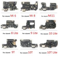 บอร์ดตัวต่อที่ชาร์ท USB สายแพพร้อมไมโครโฟนสายเคเบิ้ลยืดหยุ่นสำหรับเหมาะสำหรับ Xiaomi Mi 6 11 10T 10 9 8 Se A1 A2 Lite A3 Note 3 Pro