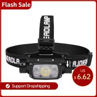 ™ Ultra Bright 5 LED XHP50 Headlamp TYPE-C Flashlight Waterproof 18650 21700 Head Lamp Torch Flasing for Camping Running Flashing