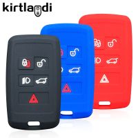 ▬☢ silicone Modified Remote Key Case Fob holder cover For Land Rover Range Rover LR2 LR4 for Jaguar F-Pace F-Type XE XF XJ keychain