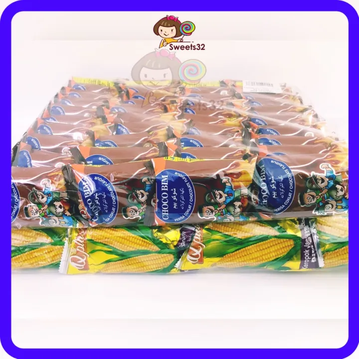 Q Plus BiM BiM / Choco BiM Popcorn 40pcs Keropok Perisa Jagung / Coklat ...