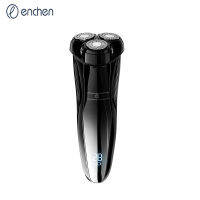 ENCHEN Electric shaver มีดโกนผู้ชาย มีดโกนหนวดทั้งตัว สมาร์ทชาร์จ หัวคัตเตอร์สามตัวแบบพกพา เครื่องโกนหนวดไฟ Gentleman5S-พร้อมจอแสดงผล