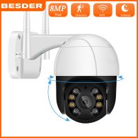 BESDER 1080P PTZ Wifi IP กล้อง กลางแจ้ง 4X Digital Zoom AI Human Detect Wireless กล้อง H.265 P2P เสียง 2MP 3MP Security CCTV กล้อง