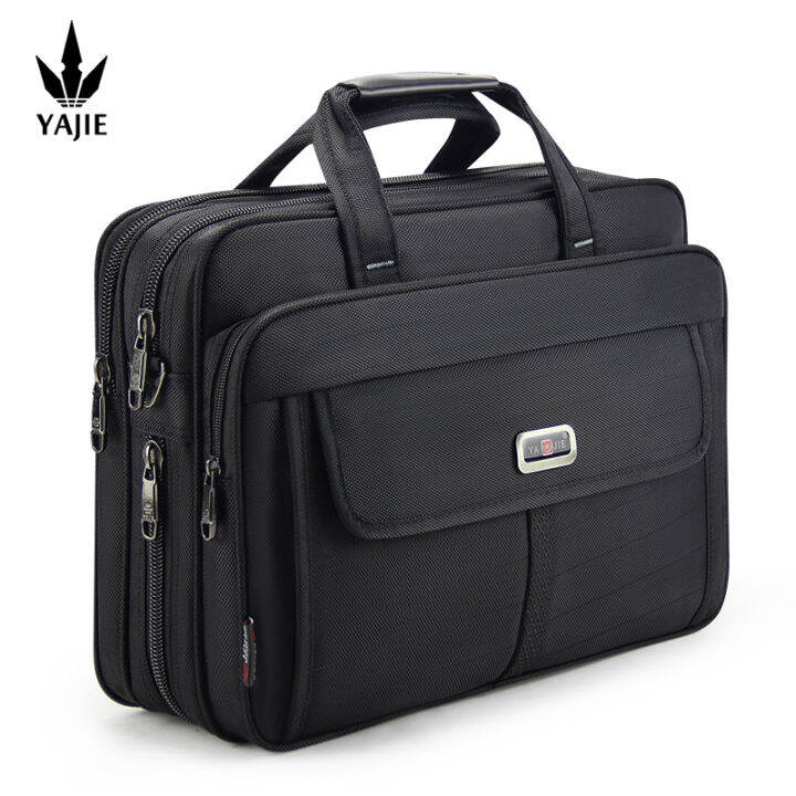 Large Briefcases For Men Canvas Tote Bag Laptop Case 15.6 Inch Computer
