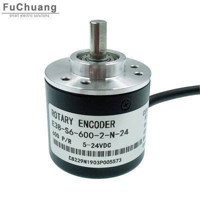 E38 Incremental Optical Rotary Encoder 5-24V DC 360PR 400PR 600PR AB Two Phases 6mm Shaft outputing NPN or Voltage