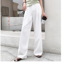 20212021 Retro Solid Color Wild Straight Wide Leg Pants Female Spring New Korean Fashion High Waist Casual Long Pants