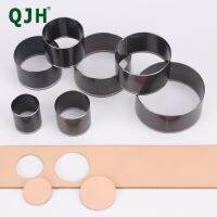 QJH 7Pcs Sharp Leather Cutting Die Leather Circle Stencil Cutter Mold Round Hollow Hole Punch Set Paper Leather Craft Tools Shoes Accessories