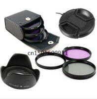 67mm UV+CPL+FLD Lens Filter+67mm Lens Cap Cover +67mm Flower len hood +Filter Case bag for canon nikon pentax camera