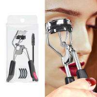 1 Set Professional Curved Eyelashes Eyelash Curler with 4 Replacement Elastic Pads and Spiral Eyelash Brush Makeup Tools