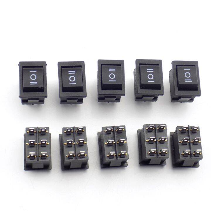5pcs Switch boat Rocker On/Off Switch 6 Feet 3 mode AC 125V 10A AC 250V ...