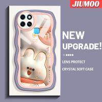 JIUMOO เคสสำหรับ Infinix Smart 6 Plus Smart 6 Plus Smart 7ลายการ์ตูน3D กระต่ายซนต้นฉบับเคสขอบซิลิโคนน้ำแบบนิ่มเคสโทรศัพท์ตัวปกป้องกล้องถ่ายรูปเลนส์คลุมทั้งหมดเคสฝาหลังกรอบเคสนิ่ม