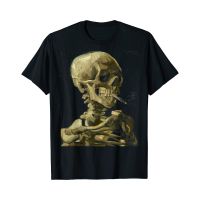 Vincent Van Gogh Skull กับโครงกระดูก Anti O-Neck Cotton T เสื้อผู้ชาย CasualHigh คุณภาพพิมพ์ T เสื้อคุณภาพสูง T เสื้อ