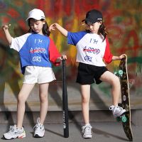 [COD] Childrens dance costumes girls hip-hop suits summer Korean version of navel catwalk show trendy clothes