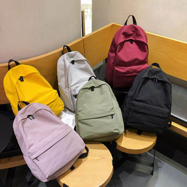 2021hocodo-large-capacity-women-waterproof-nylon-backpack-solid-color-schoolbags-fashion-female-backpack-laptop-shoulder-bags-travel