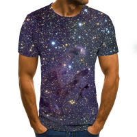 แขนสั้น3D เสื้อยืดสำหรับผู้ชาย, แฟชั่น Galaxy พื้นที่พิมพ์แขนสั้นแฟชั่นฤดูร้อนกีฬาเสื้อยืด, ตาข่ายเสื้อยืดสำหรับผู้ชาย