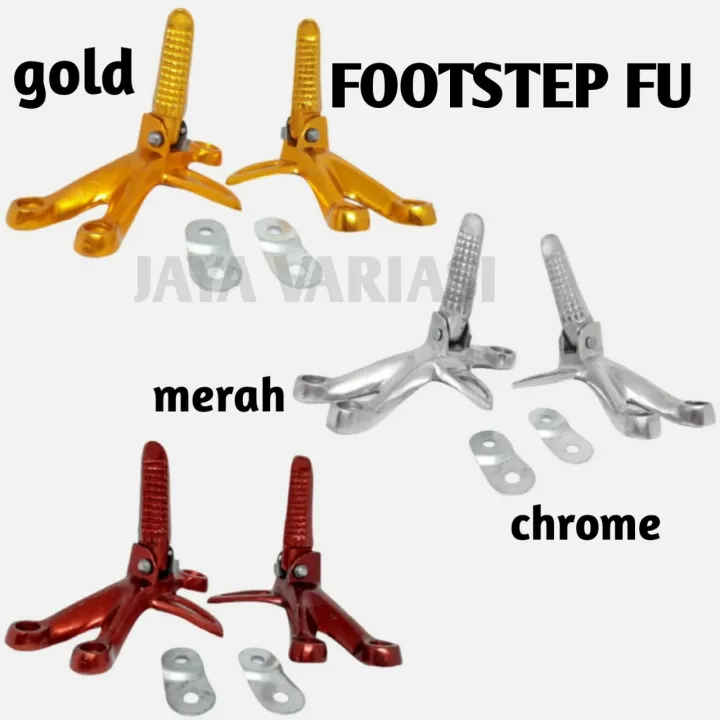 Footstep Satria Fu Belakang Gantung Chrome Step Belakang Satria Fu Full Chrome Foot Step Warna 