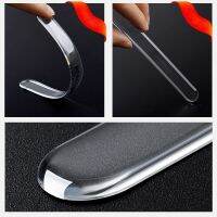 【cw】 4Pcs/Set Car Door Transparent Anti Scratch Protection Strips Scuff Plate Bar Left Rear View Mirror