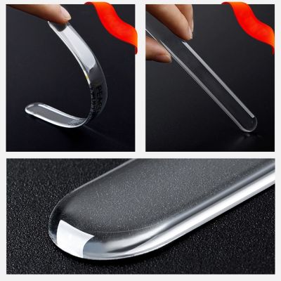 【cw】 4Pcs/Set Car Door Transparent Anti Scratch Protection Strips Scuff Plate Bar Left Rear View Mirror