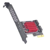 บอร์ด JMS582 CSQ63อะแดปเตอร์ทนทาน PCI PCI-E SATA 3 III 3.0 6Gbps สองช่องรับส่งข้อมูลแบบอนุกรมอะแดปเตอร์ขยายการ์ดขยาย PCI PCI ไปยัง SATA 3.0 PCI Express ไปยัง SATA