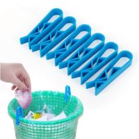 6pcs /set Storage Organizer Clamp Non-Slip Garbage Bags Clips Holder Anti-Skid Garbage Bag Fixer Trash Can Clip