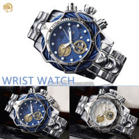 POS Men S Watch Pointer Round Dial Watch With Auto Date Calendar Alloy Strap Luxury Liked Fashion Brand Design Wrist Clock 【 Fast Delivery】