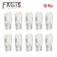 Fagis 10pcs Car T10 Halogen W5W 194 158 Wedges 12v 5w Auto Lamp Warm White Bulbs Instrument Light Reading Lights Clearance Lamp Ceiling Lights