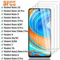 3ชิ้นแก้วป้องกันสำหรับ Xiaomi Redmi Note 10 9 8 7 Pro Note 9S 8T 5 6โปรจอปกป้องสำหรับ Redmi 9 9A 9C 8A 7A 8 7แก้ว