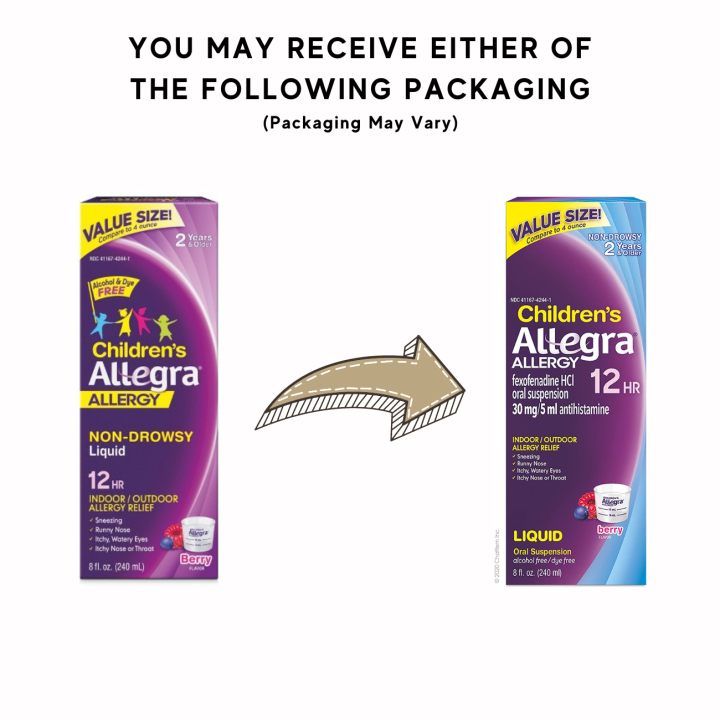 Childrens Allegra Allergy Antihistamine Anti Histamine Anti Allergy