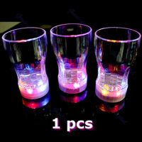 6 LED Light Flashing Decorative Beer Mug Drink Cup For Party Wedding Club New