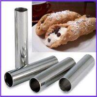 【CW】 Alluminum Cannoli Forms 4 Tubes/Packs Cannolo Straight tube does not stick/anode Croissant Danish Bread14.5cm X2.5cm mold