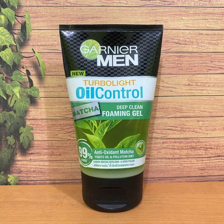 Garnier Men Turbo Light Oil Control Matcha Deep Clean Foaming Gel Ml Ml Lazada Indonesia