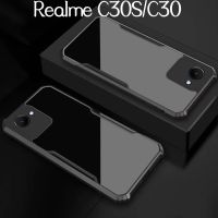 Realme C33(พร้อมส่งในไทย)เคสกันกระแทกขอบสีหลังใสOPPO A17/A17K/Realme C33/Realme Narzo 50i Prime/Realme C30S/Realme C30/Realme Narzo 50 4G