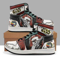 Star Wars อะนิเมะใหม่สามารถ diy บาสเก็ตบอลสูงพิมพ์ลาย shoes รองเท้ากีฬาลำลอง