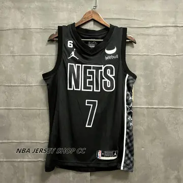 New Kevin Durant #7 Black Brooklyn Nets 75th anniversary jersey (w