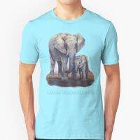 Elephants : Baby Bumper New Hip Hop T-Shirt 100% Cotton Tshirts T Shirts Men Tee Tops Wild Animal Wildlife Art African Animals