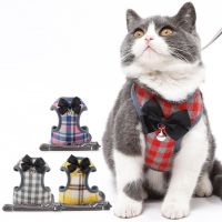 【FCL】❣✧ Pattern Bowtie Dog Chest Harness Collar with Safety Small Medium Large Dogs Explosion-Proof Leash Rope