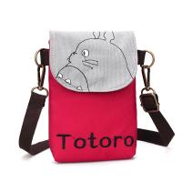 Dompet Koin Denim Kualitas Tinggi Tas Bahu Wanita Tas Tangan Indah Tas Kurir Anak-anak Kartun Totoro Tas Paspor Ponsel