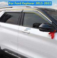 สำหรับ Ford Explorer (Timberline) 2013-2022,อุปกรณ์ตกแต่งรถยนต์สไตล์พลาสติกช่องระบายอากาศบังแดดกะบังฝน4ชิ้น