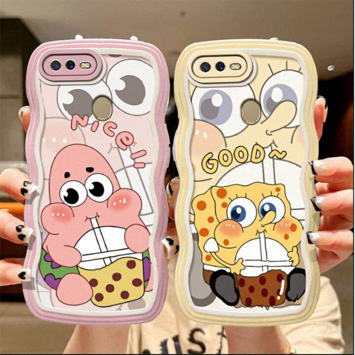 ขอบคลื่นเคสโทรศัพท์น่ารักสำหรับ-oppo-a5s-a3s-a5-2020-a9-2020-a31-a7-a12-a12sการ์ตูนปลาดาวแพททริก-spongebob-ฝาครอบโทรศัพท์ซองนุ่มกันกระแทก
