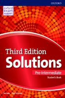 Bundanjai (หนังสือคู่มือเรียนสอบ) Solutions 3rd ED Pre Intermediate Student s Book Online Practice (P)