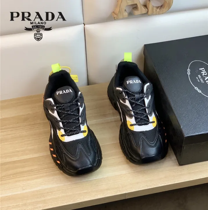 Italy Purchasing Duty-Free】Original Pradas Men's Sneakers Casual Breathable  Men's Running Shoes High-Quality Non-Slip Wear-Resistant Men's Shoes |  Lazada PH