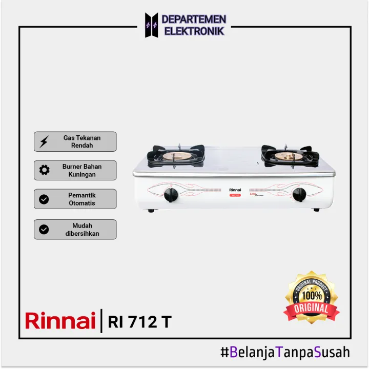 Rinnai Ri 712 T Kompor Gas 2 Tungku Lazada Indonesia