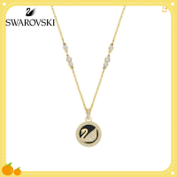 สร้อยคอสวารอฟสกี้ SWAROVSKI Necklace LEATHER SWAN Love Swan Necklace Clavicle Chain The gift for girlfriend Womens fine jewelry