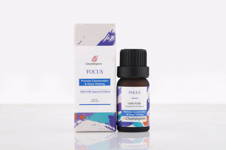 chommpinn-สร้างเสริมสมาธิและเสริมสร้างระบบความจำ-focus-essential-oil-blend-10ml