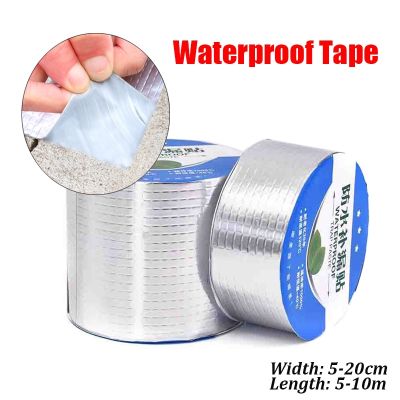Roof Leakproof Aluminum Foil Butyl Rubber Waterproof Tape High Temperature Resistance Pipes Walls Leak Sticker Super Nano TapesAdhesives Tape
