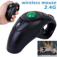 2.4G Wireless Trackball Mouse MINI Handheld Thumb-ควบคุม USB เมาส์สำหรับ PC แล็ปท็อปรับ 10 เมตรช่วง