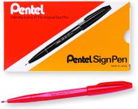 PENTEL Sign Pen S520-B RED ปากกาเมจิก เพนเทล ไซน์เพน หมึกสีแดง (กล่อง/12ด้าม) ขนาดหัว 2.0 มม. ปากกาแบบสวมปลอก หมึกแห้งไว CCHAITIP STATIONERY เครื่องเขียน อุปกรณ์สำนักงาน ออฟฟิศ